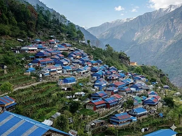 Ruby Valley trek village and Ganesh Himal foothills, Dhading, Nepal