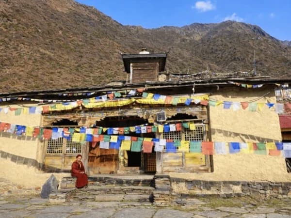Tsum Valley trek cost: Mu Gompa in the upper Tsum Valley