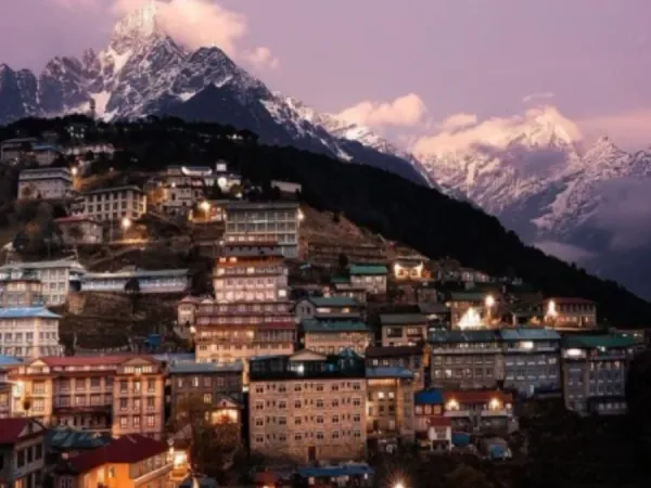 Junbesi Sherpa village and monastery in the Solu valley on the old Jiri route to Everest