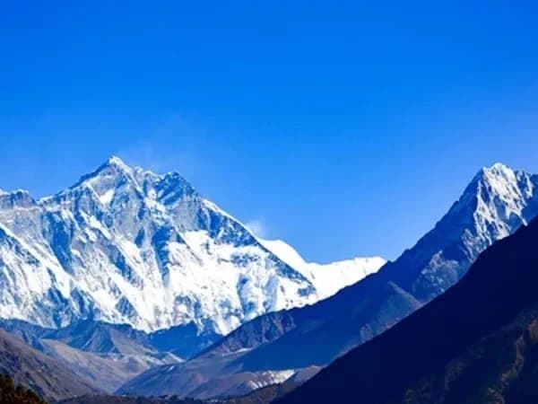 Himalayan mountain range panorama Nepal