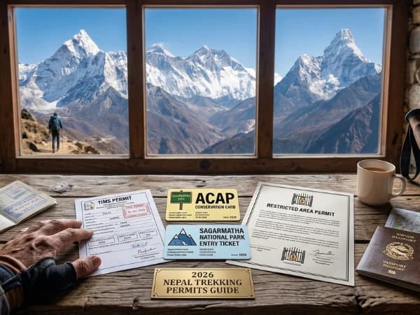 Trekking permits for the Everest Base Camp trek in Nepal