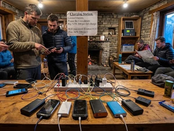 WiFi, Electricity, and Phone Charging on Nepal Treks — What Works and What Costs