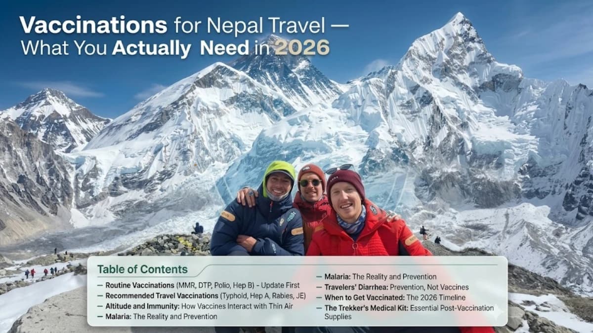 Vaccinations for Nepal Travel: What You Actually Need in 2026