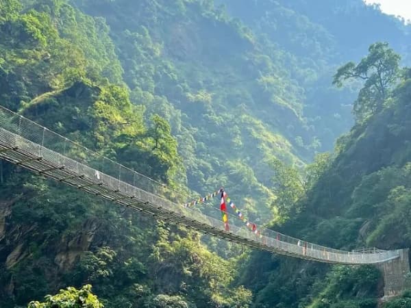Crossing The Bridge To Lokpa