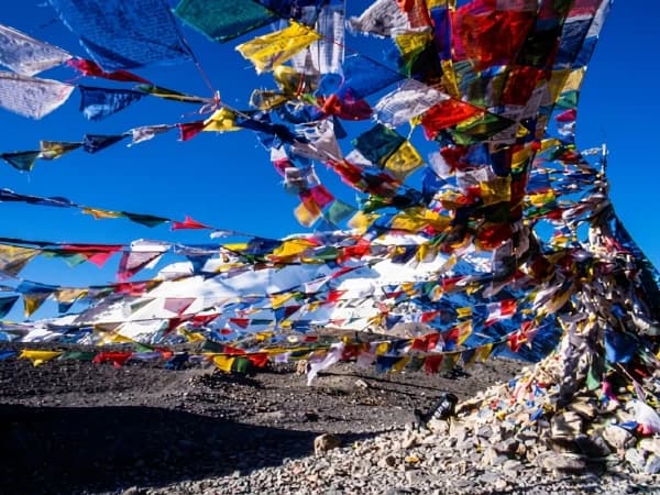 Thorong La Pass 5,416m prayer flags