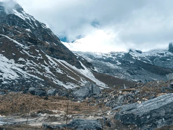 Day 15a Oktang South Base Camp Glacier View