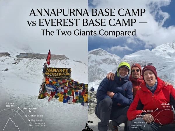 Annapurna Base Camp vs Everest Base Camp — The Two Giants Compared