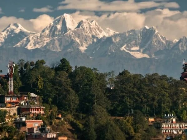 Himalayan sunrise view from Nagarkot Nepal