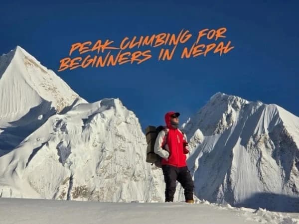 Trail running in Nepal mountains