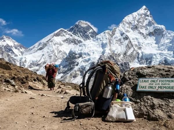 Responsible trekking in Nepal mountains