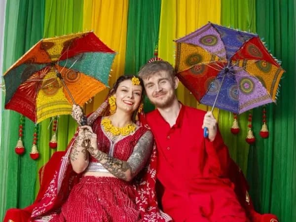 Trekkers meeting on the trail in Nepal