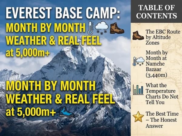Everest Base Camp Weather Month by Month — What the Temperature Actually Feels Like at Five Thousand Metres