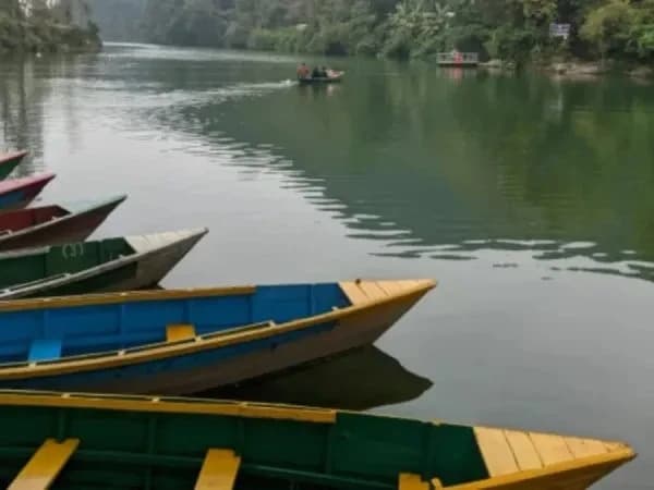 Traditional Newari town with Himalayan views
