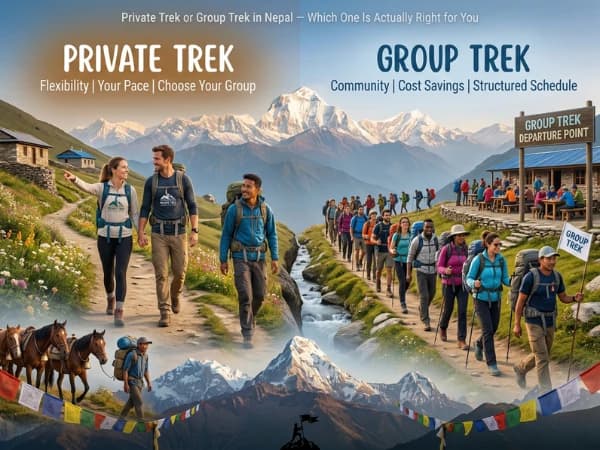 Private Trek or Group Trek in Nepal — Which One Is Actually Right for You
