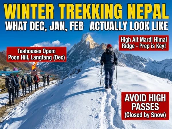 Winter Trekking in Nepal — What December, January, and February Actually Look Like on the Trail