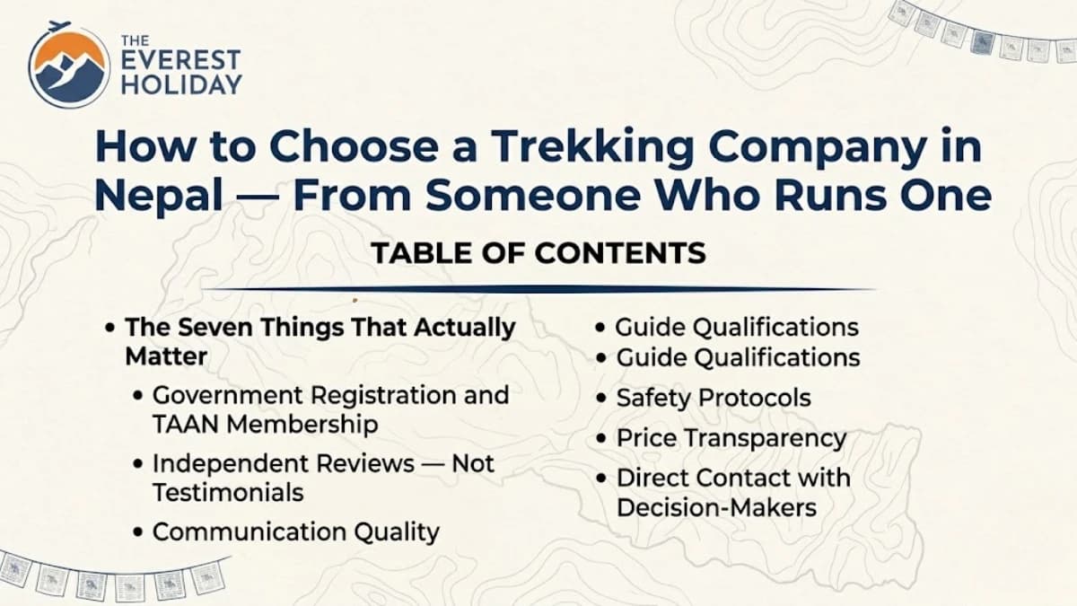 How to Choose a Trekking Company in Nepal — From Someone Who Runs One