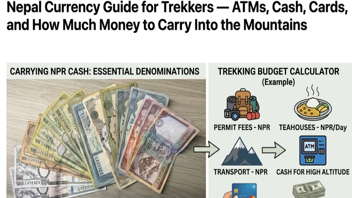 Nepal Currency Guide for Trekkers — ATMs, Cash, Cards, and How Much Money to Carry Into the Mountains