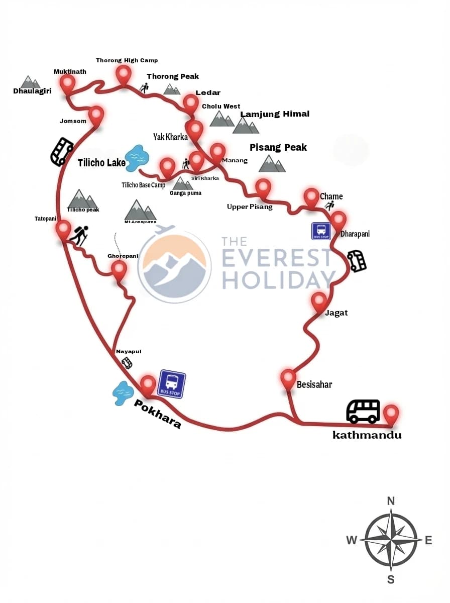 Annapurna Circuit Trek with Tilicho Lake